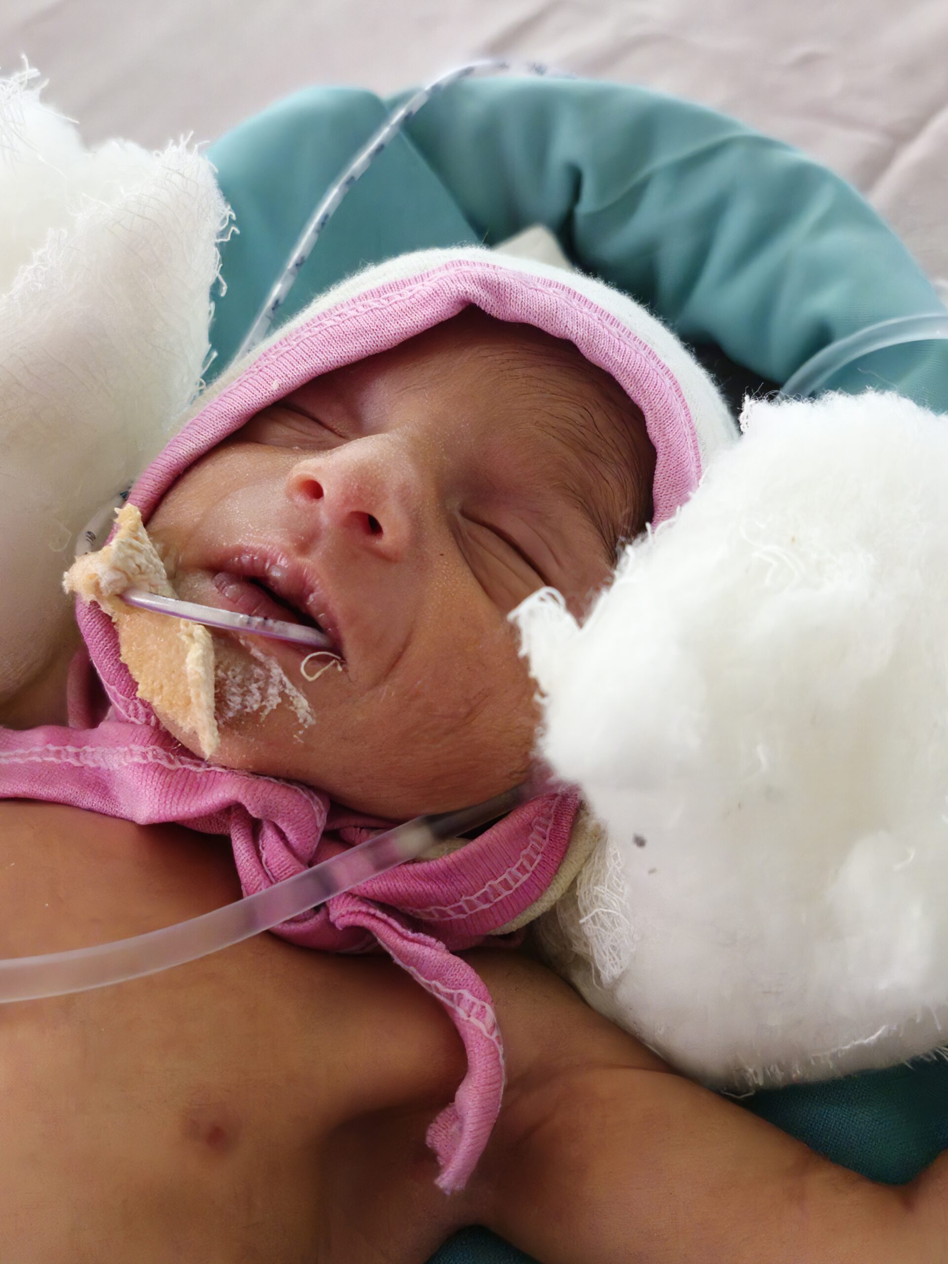 Mother holding newborn