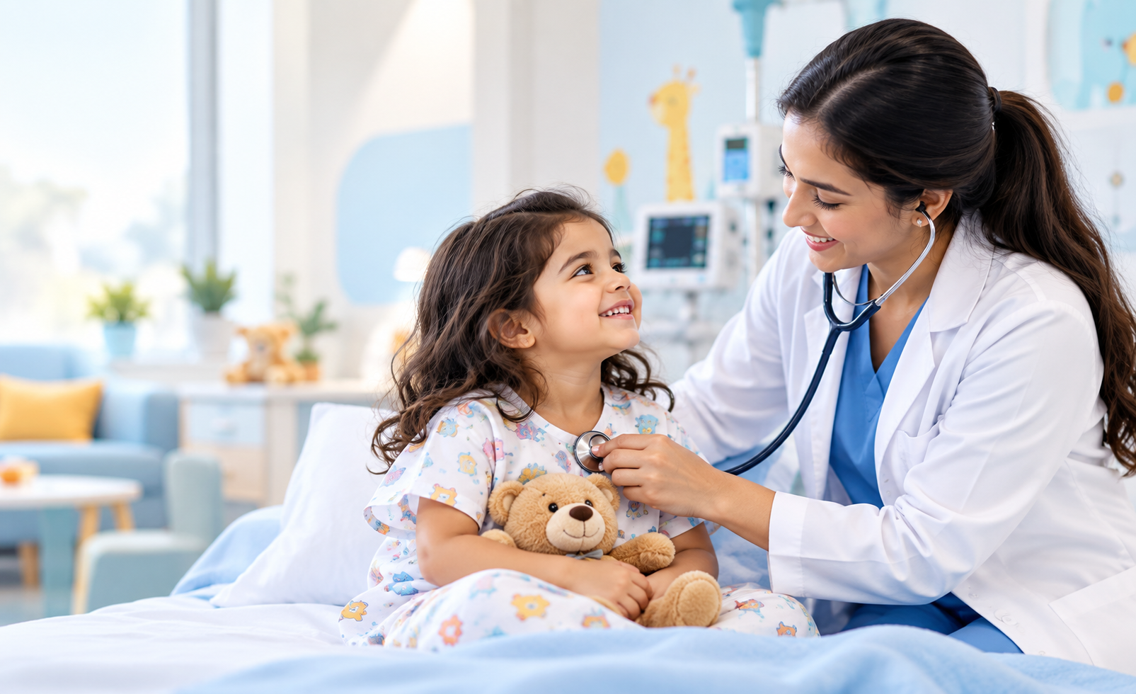 Child receiving care at The Children's Hospital